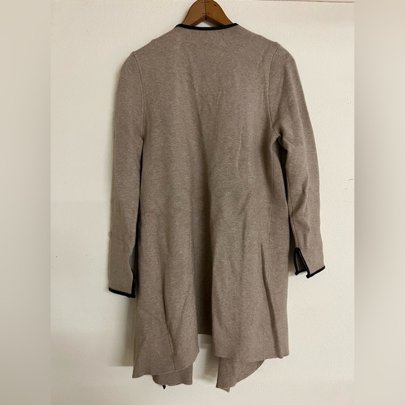 Zara Knit Oatmeal Open Front Sweater Coat size small - Picture 7 of 7
